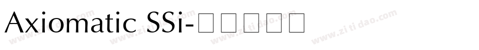 Axiomatic SSi字体转换